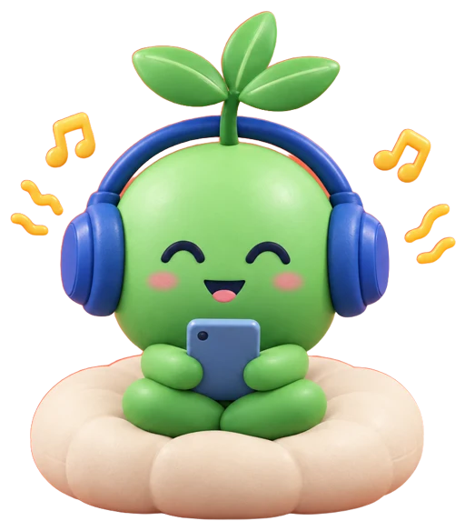 Sprout listening to a lesson